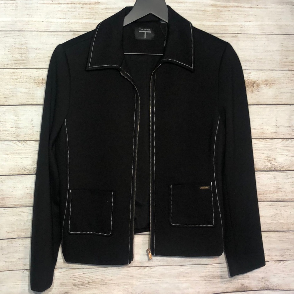 Tahari zip up jacket